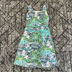 Rabbit Rabbit Rabbit Green and Blue Sleeveless Sundress